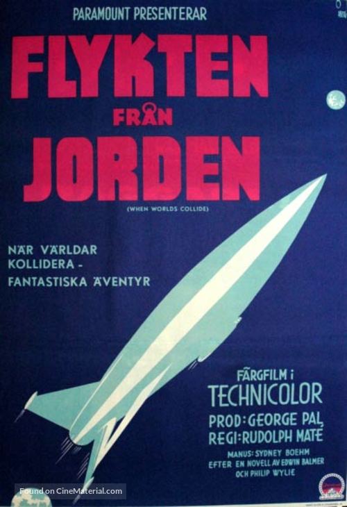 When Worlds Collide - Swedish Movie Poster