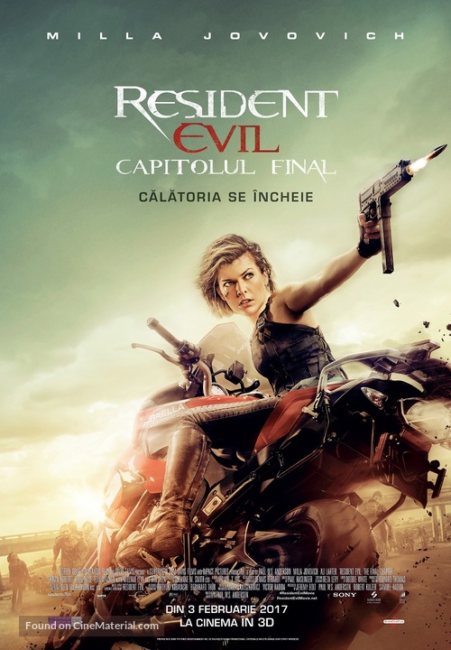 Resident Evil: The Final Chapter - Romanian Movie Poster