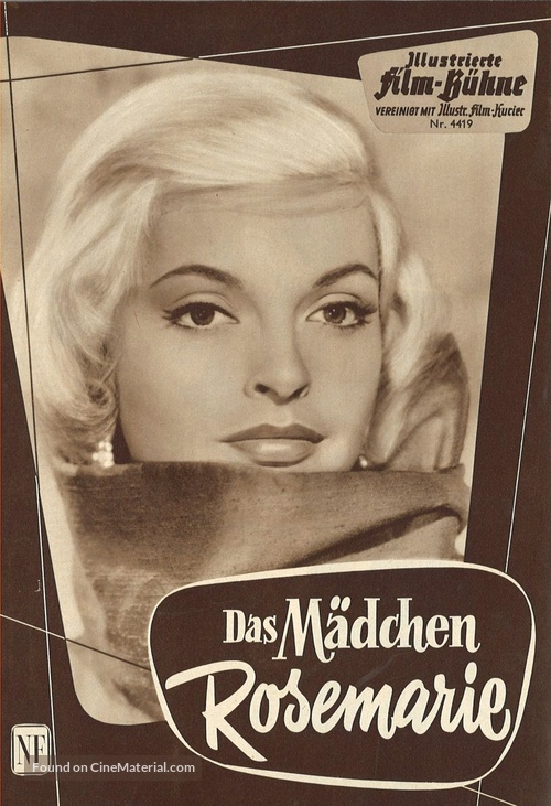 Das M&auml;dchen Rosemarie - German poster