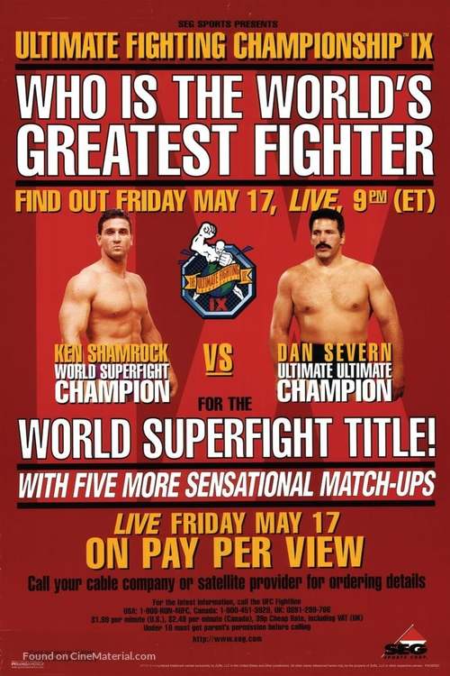 UFC 9: Motor City Madness - Movie Poster