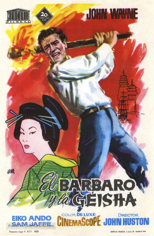 The Barbarian and the Geisha - Spanish Movie Poster