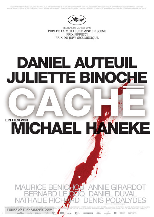 Cach&eacute; - German Movie Poster