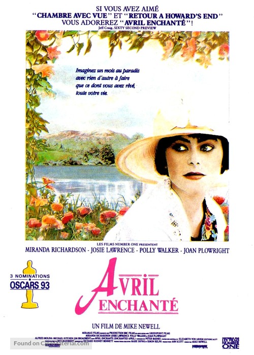 Enchanted April (1991) French movie poster