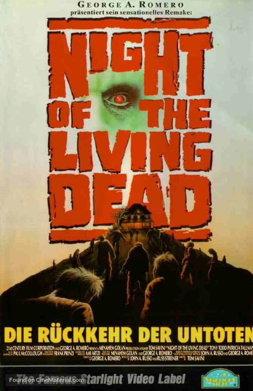 Night of the Living Dead - German VHS movie cover