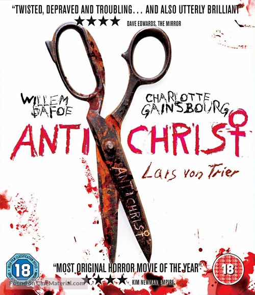 Antichrist - British Blu-Ray movie cover