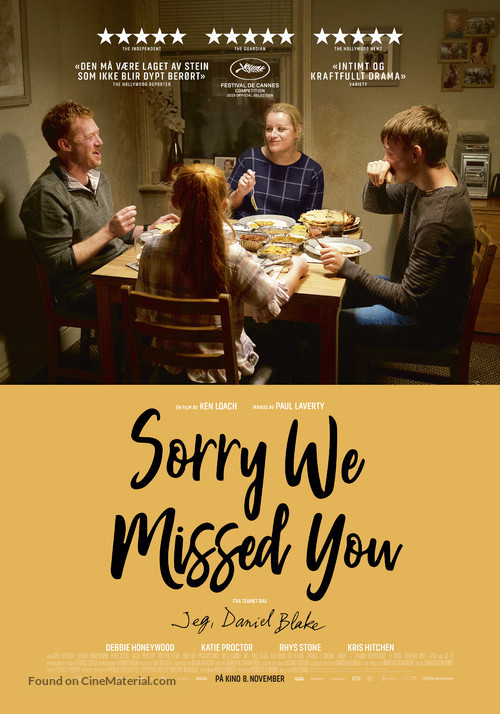 Sorry We Missed You - Danish Movie Poster