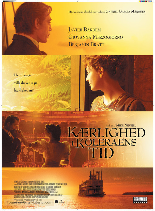 Love in the Time of Cholera - Danish Movie Poster