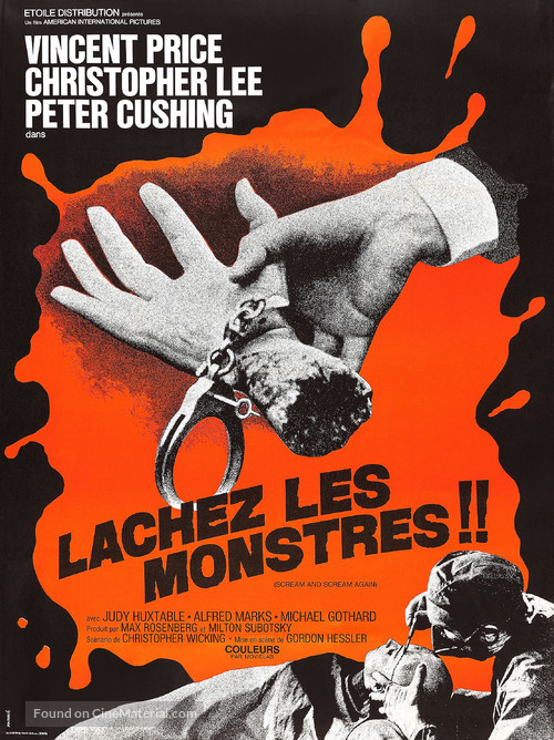 Scream and Scream Again - French Movie Poster