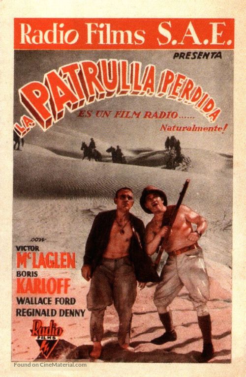 The Lost Patrol - Spanish Movie Poster