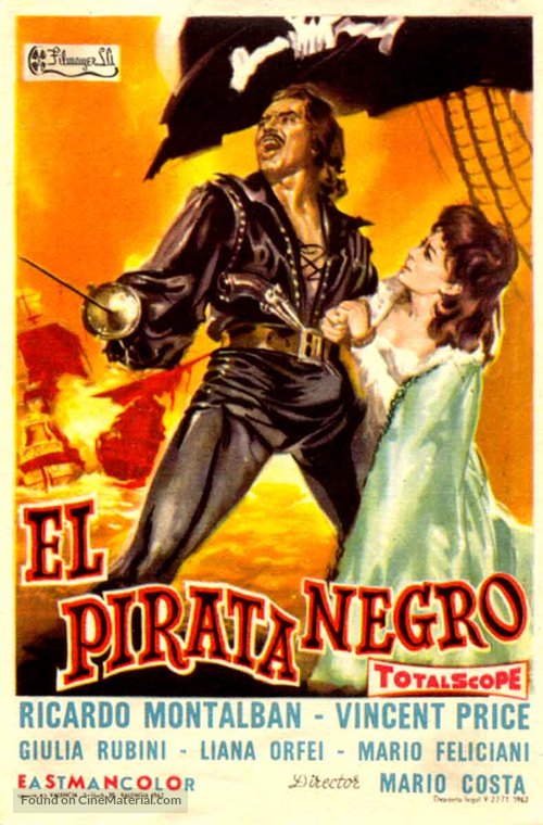 Gordon, il pirata nero - Spanish Movie Poster
