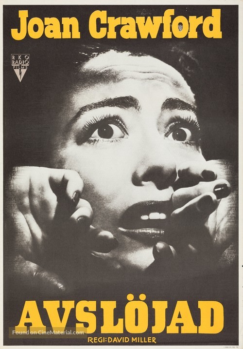 Sudden Fear - Swedish Movie Poster