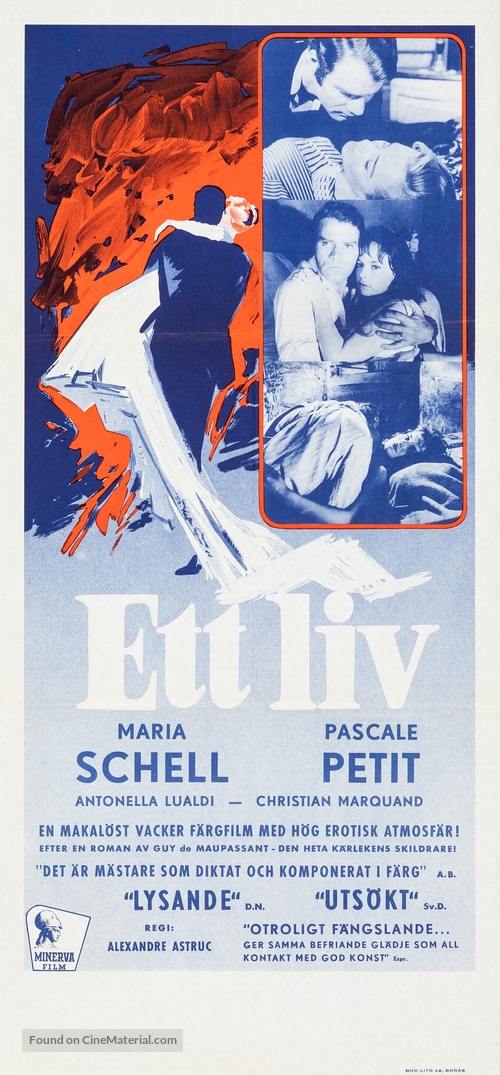 Une vie - Swedish Movie Poster