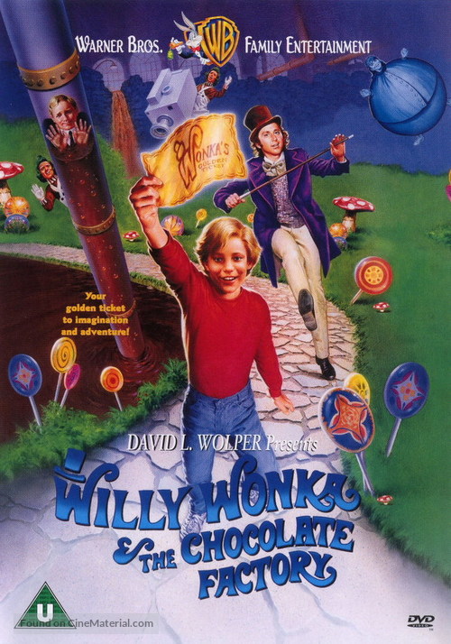 Willy Wonka &amp; the Chocolate Factory - British DVD movie cover