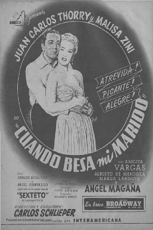 Cuando besa mi marido - Argentinian Movie Poster