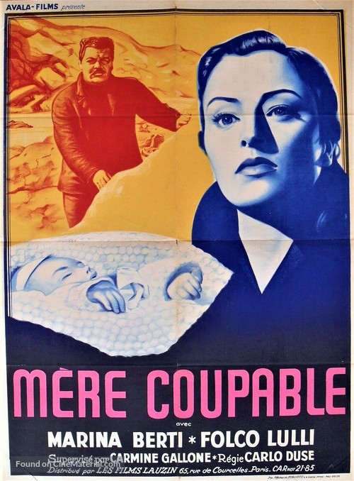 La colpa di una madre - French Movie Poster