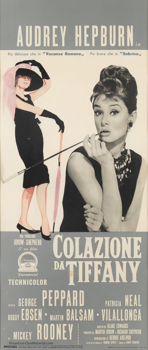 Breakfast at Tiffany&#039;s - Italian Movie Poster