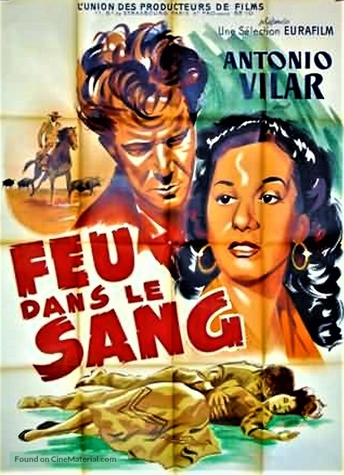 Fuego en la sangre - French Movie Poster