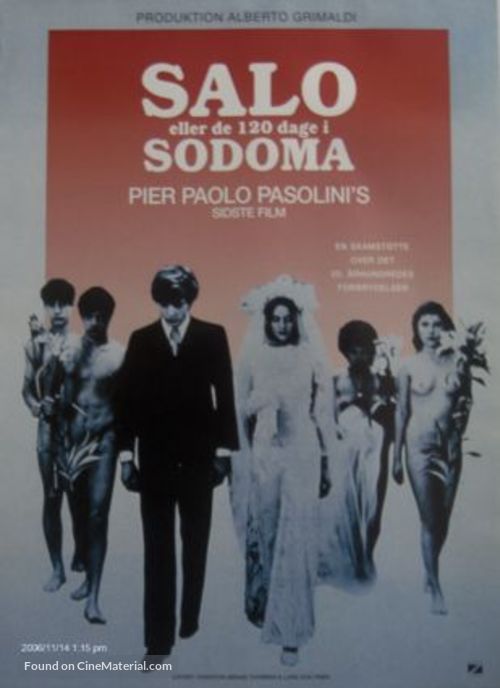 Sal&ograve; o le 120 giornate di Sodoma - Danish Movie Poster