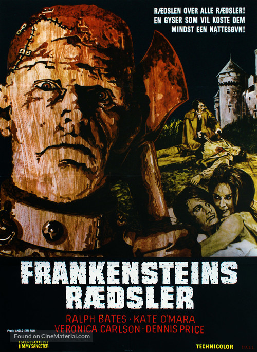 The Horror of Frankenstein - Danish Movie Poster