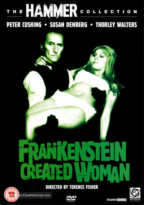 Frankenstein Created Woman - British DVD movie cover