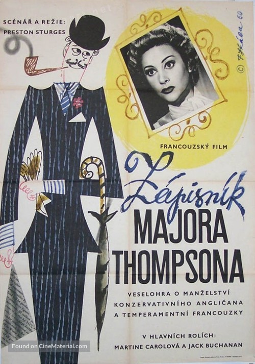 Les carnets du Major Thompson - Czech Movie Poster