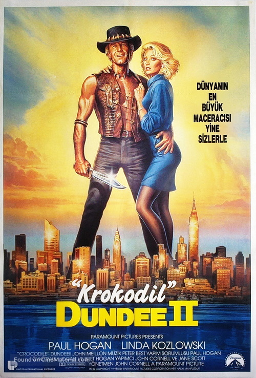 Crocodile Dundee II - Turkish Movie Poster