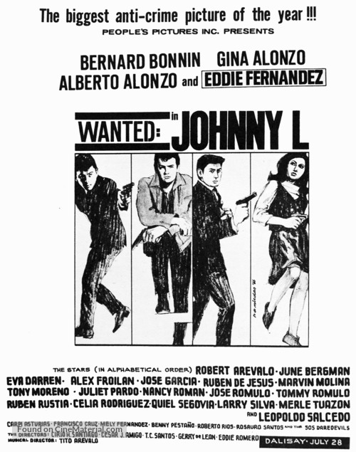Wanted: Johnny L - Philippine Movie Poster