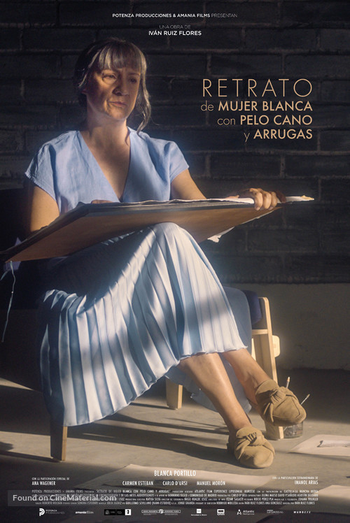 Retrato de mujer blanca con pelo cano y arrugas - Spanish Movie Poster