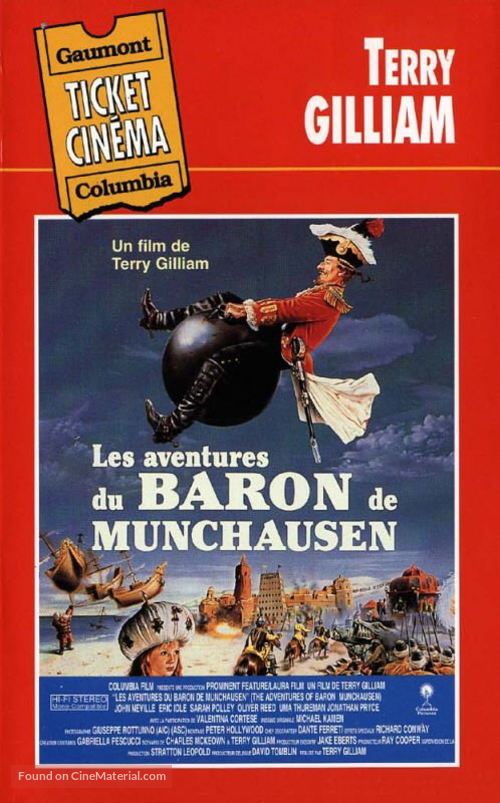 The Adventures of Baron Munchausen - French Movie Cover