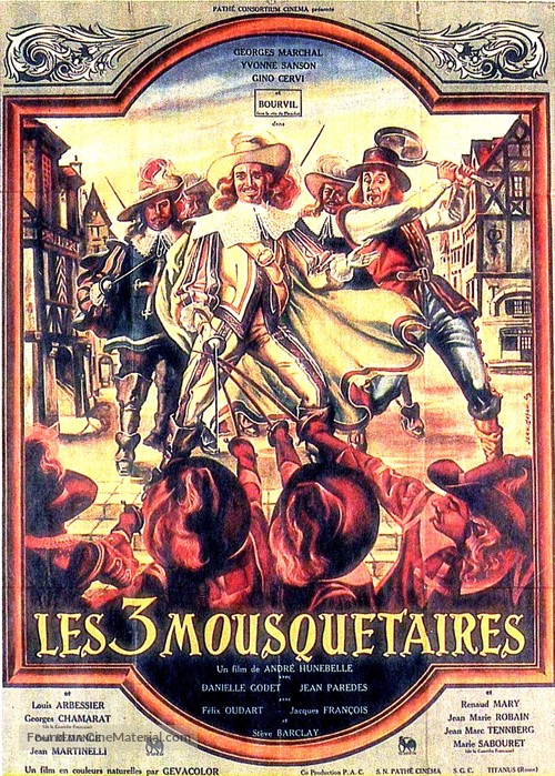 Les trois mousquetaires - French Movie Poster