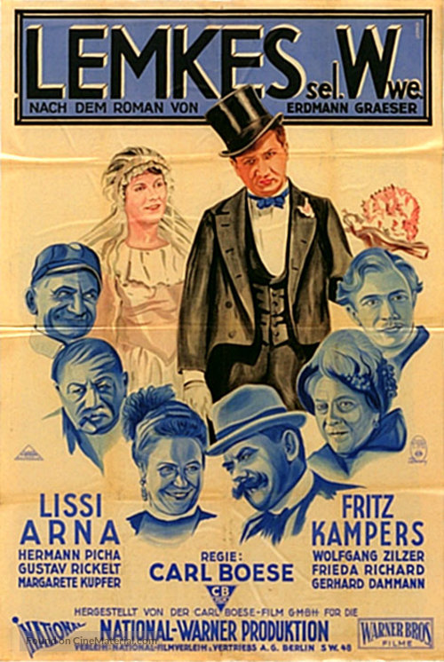 Lemkes sel. Witwe - German Movie Poster