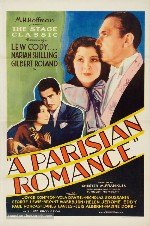 A Parisian Romance - Movie Poster