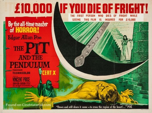 Pit and the Pendulum - British Movie Poster