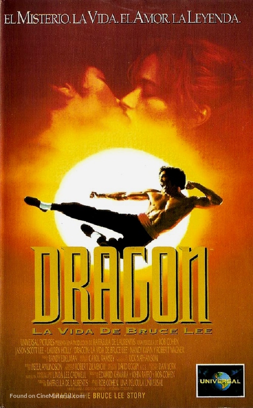 Dragon: The Bruce Lee Story - Argentinian VHS movie cover