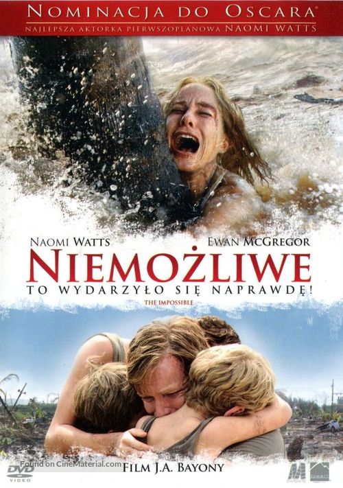 Lo imposible - Polish DVD movie cover