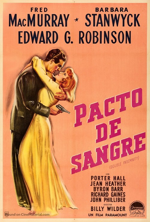 Double Indemnity - Argentinian Movie Poster