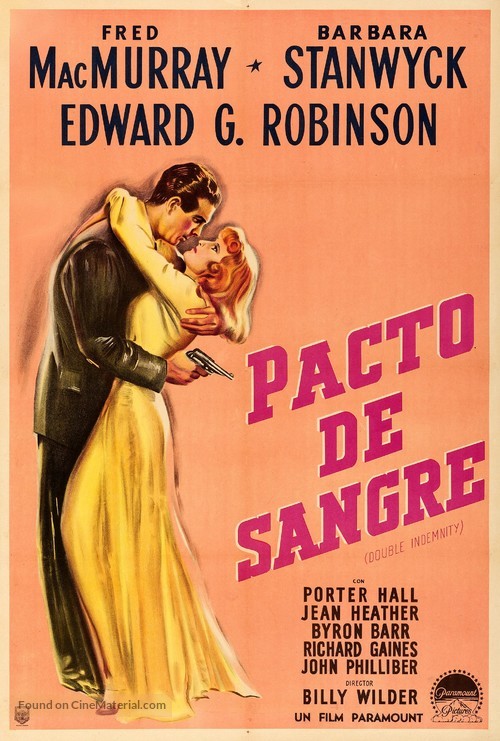 Double Indemnity - Argentinian Movie Poster
