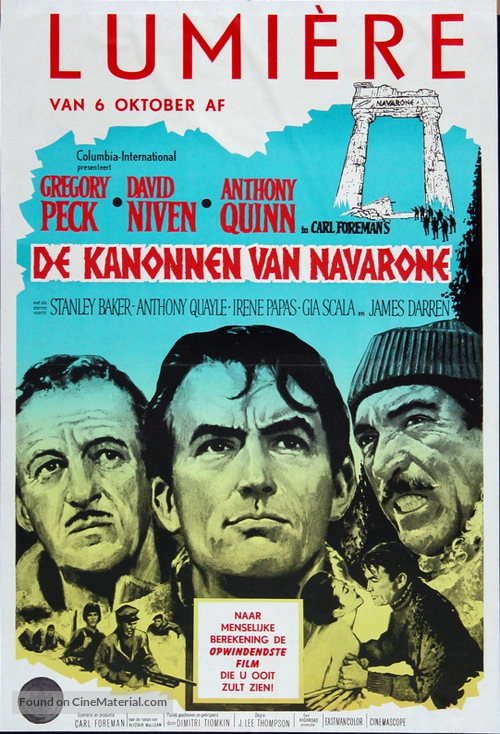 The Guns of Navarone - Dutch Movie Poster