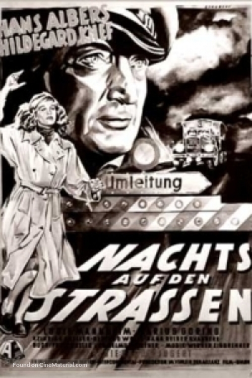 Nachts auf den Stra&szlig;en - German Movie Poster