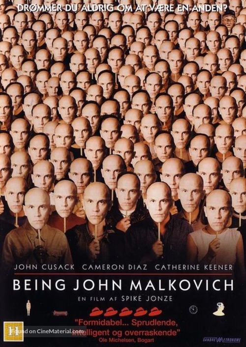 Being John Malkovich - Danish DVD movie cover