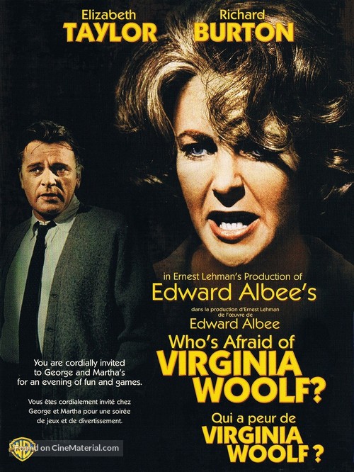 Who&#039;s Afraid of Virginia Woolf? - Canadian DVD movie cover