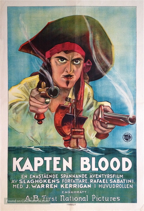 Captain Blood - Swedish Movie Poster