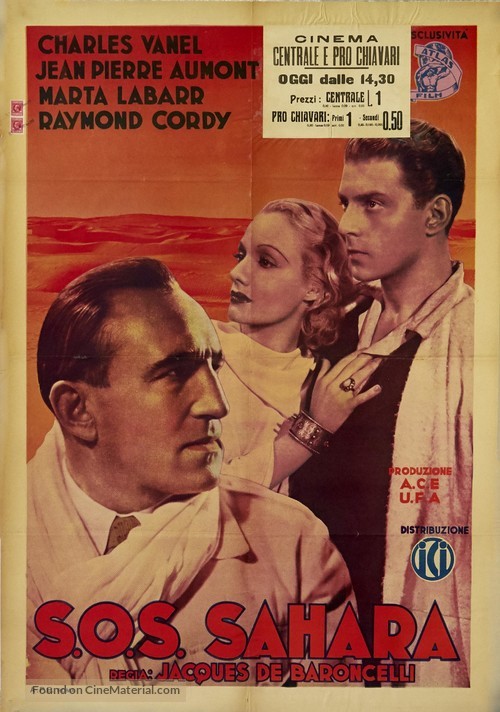 S.O.S. Sahara - Italian Movie Poster
