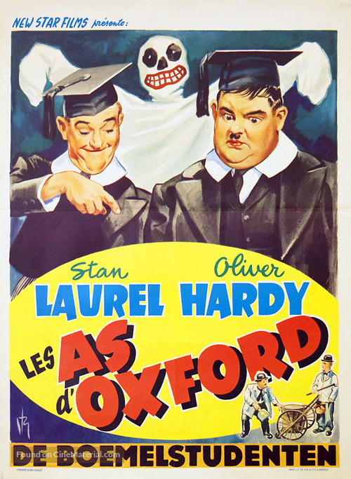 A Chump at Oxford - Belgian Movie Poster