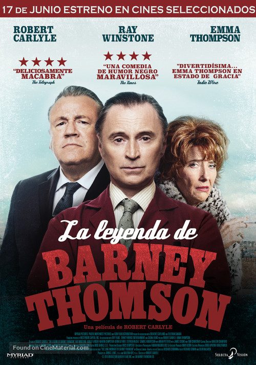 The Legend of Barney Thomson - Spanish Movie Poster