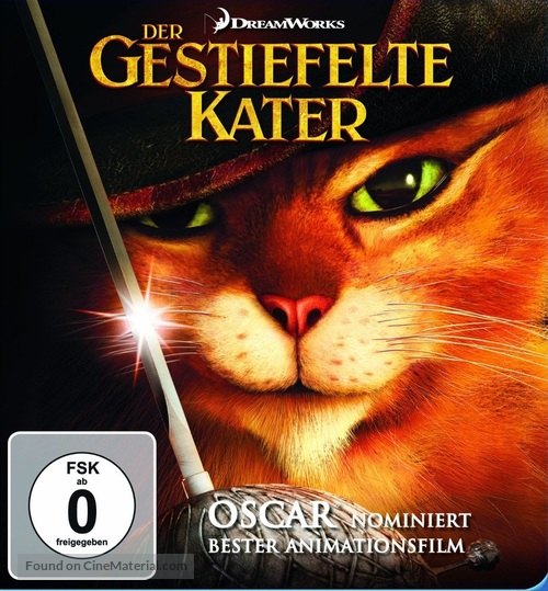 Puss in Boots - German Blu-Ray movie cover