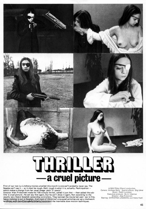 Thriller - en grym film - Movie Poster