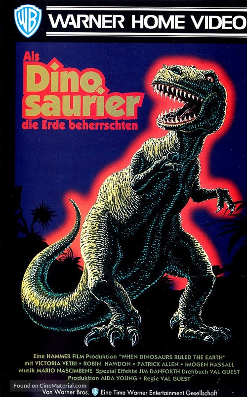 When Dinosaurs Ruled the Earth - German VHS movie cover