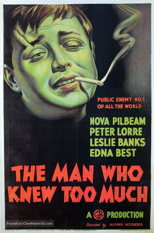 The Man Who Knew Too Much - British Theatrical movie poster