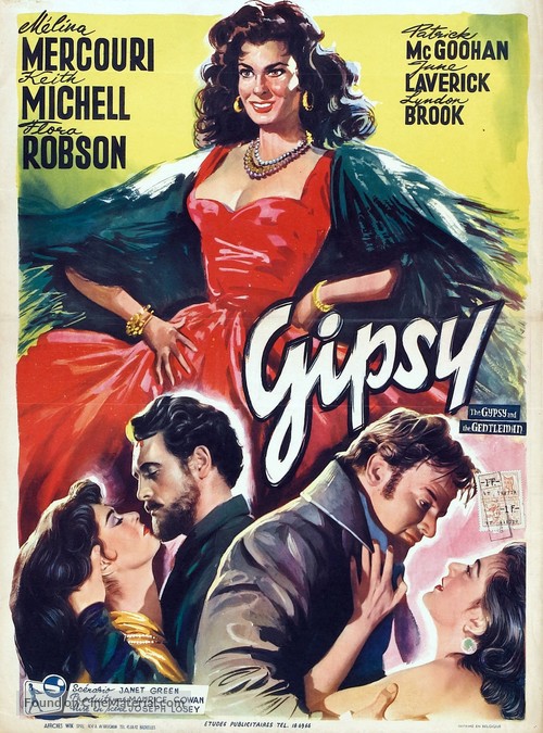The Gypsy and the Gentleman - Belgian Movie Poster